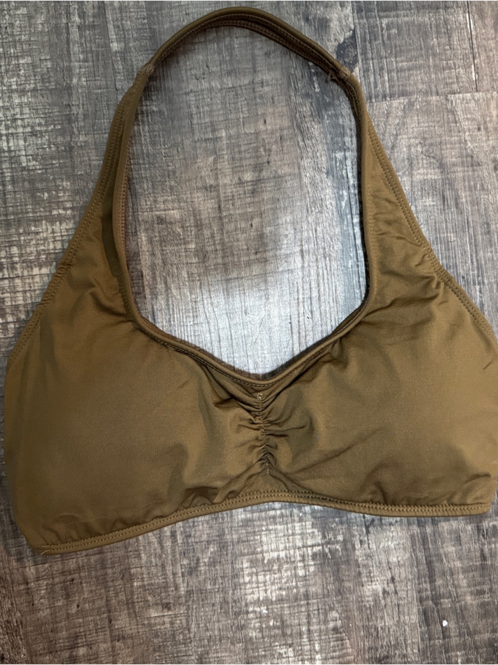 NVGTN Mocha Comeback Seamless Halter Bra- Size M